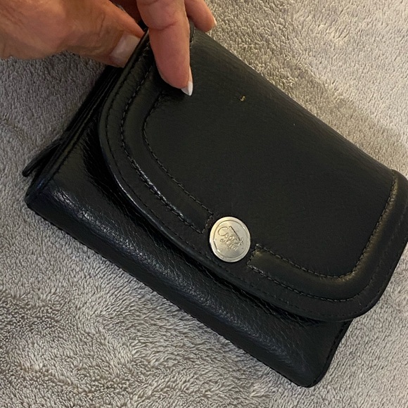 Vintage black leather coach wallet - Picture 4 of 16